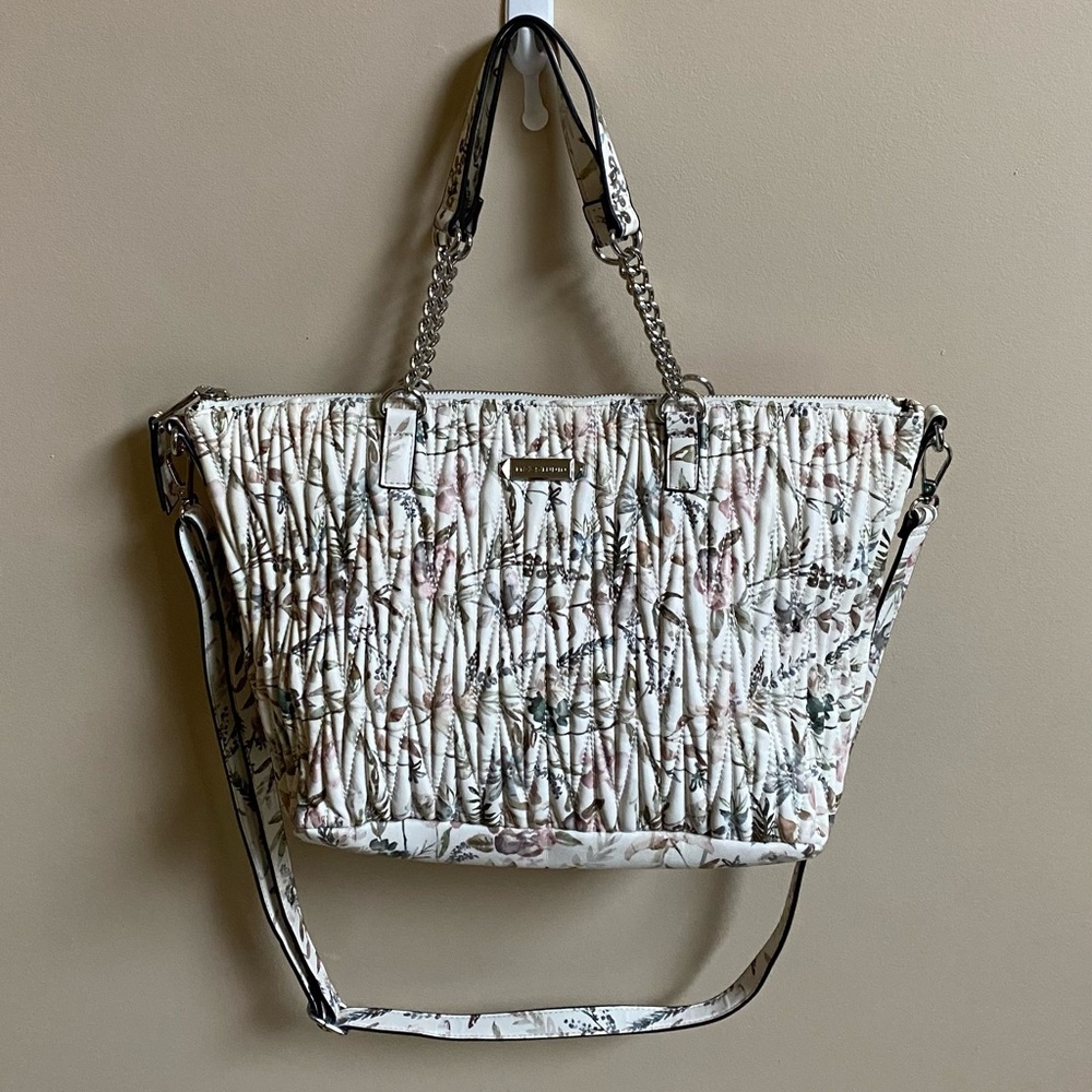 MAX STUDIO BAGS/ HANDBAGS/ FLORAL TOTE SHOULDER- CROSSBODY/ EUC.